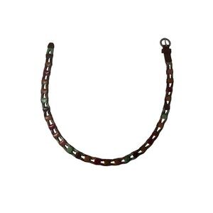 Fossil Braided Woven Multicolor Leather Waist Belt Women's Small